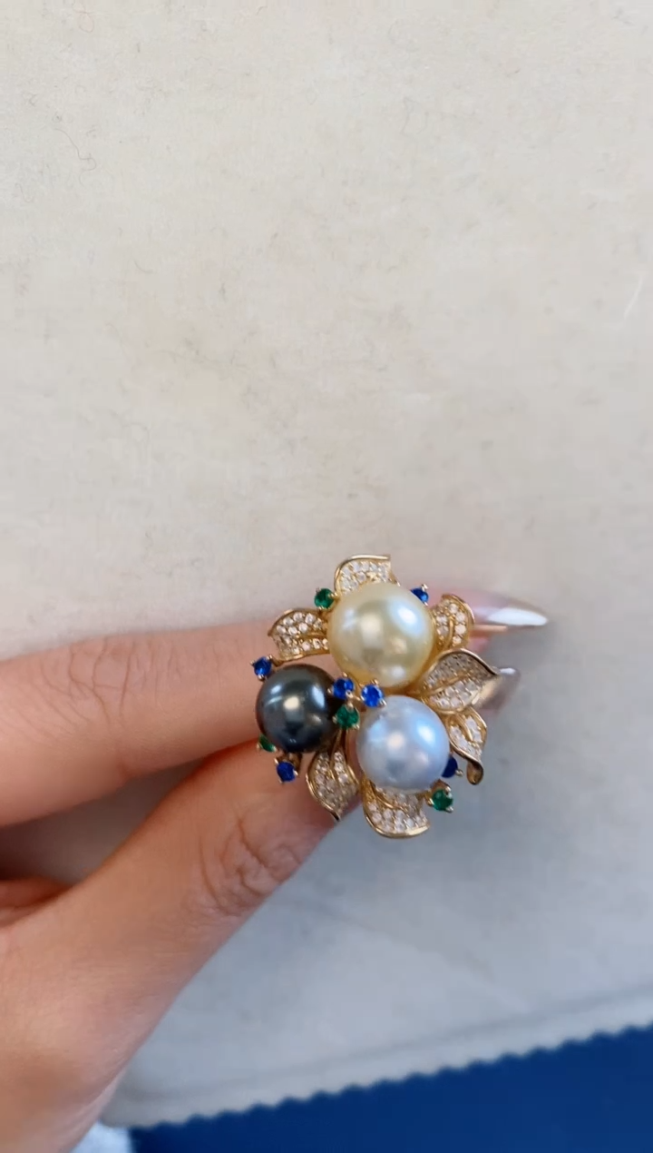 【闪购商品】海水珍珠戒指银S925镶嵌1