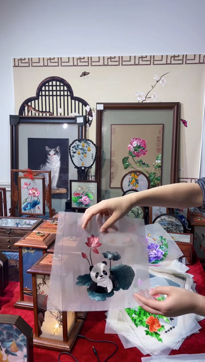 织绣精品苏绣手工刺绣，绣片