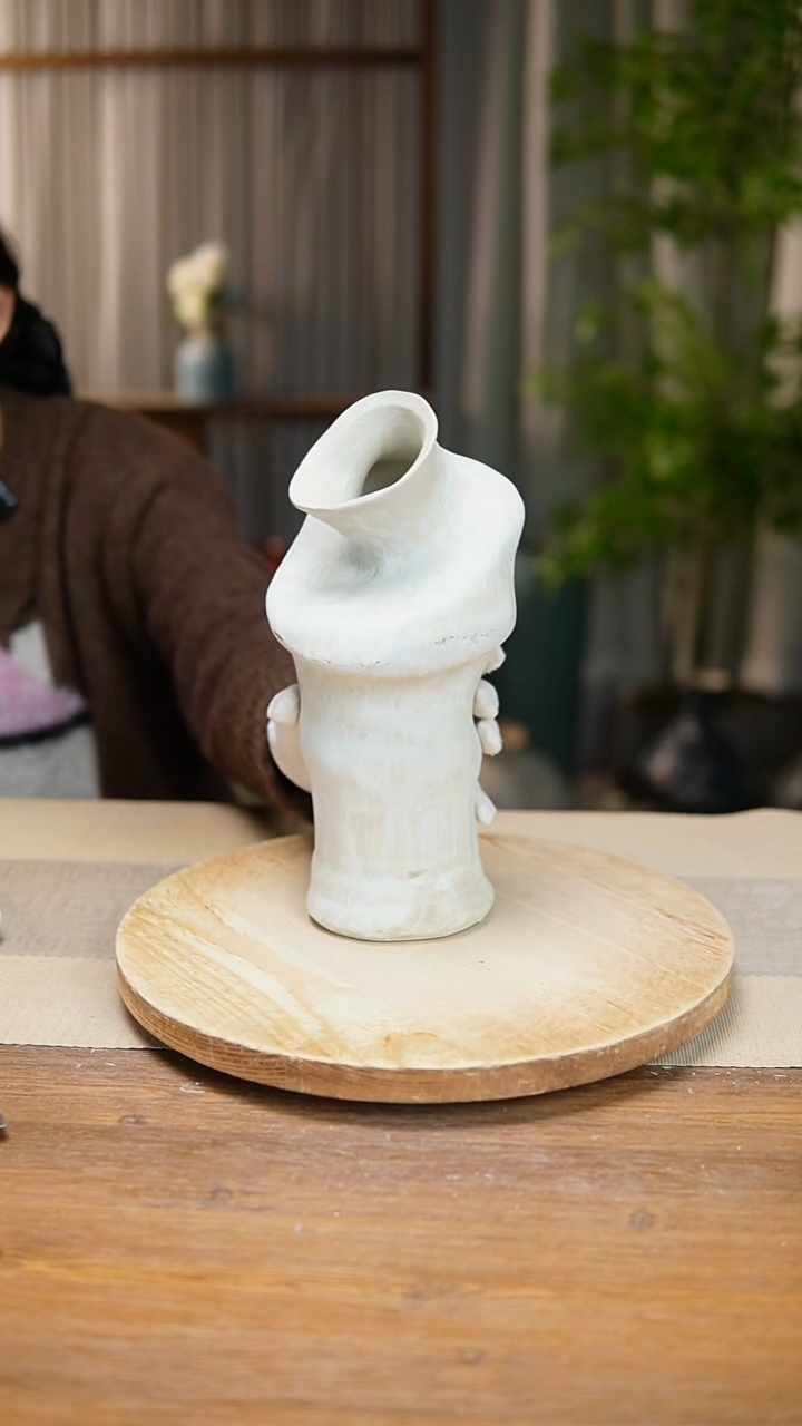 【闪购商品】陶瓷  花器陶瓷花瓶手捏瓶001瑕疵 