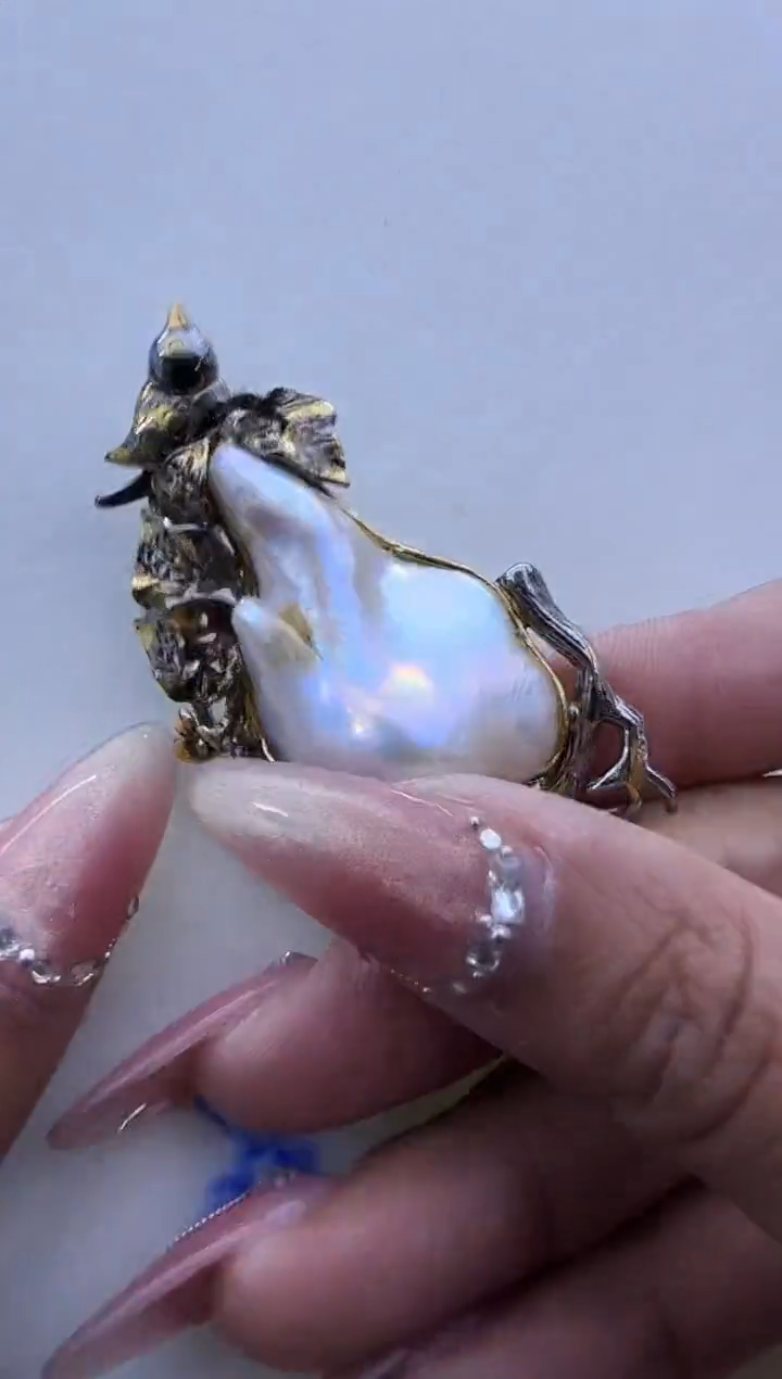 【闪购商品】淡水珍珠吊坠银S925镶嵌500