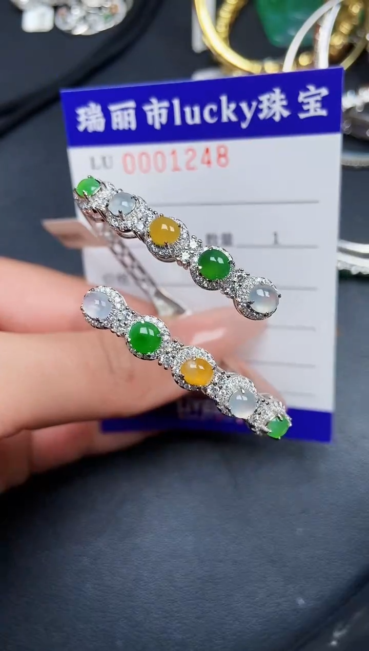 【闪购商品】翡翠颈饰银S925镶嵌1248