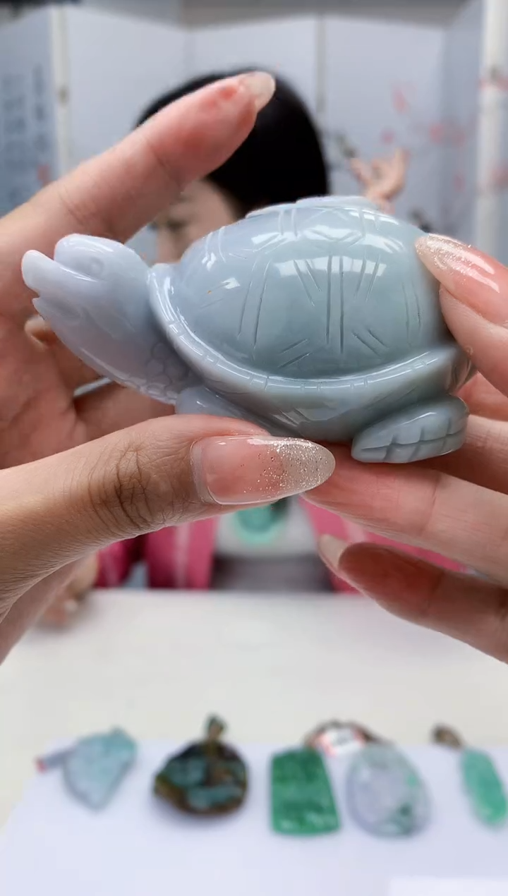 【闪购商品】定制翡翠未镶嵌4852MM-毛货挂件142