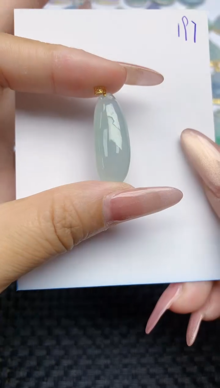 【闪购商品】翡翠颈饰18K金镶嵌天然A货翡翠 197