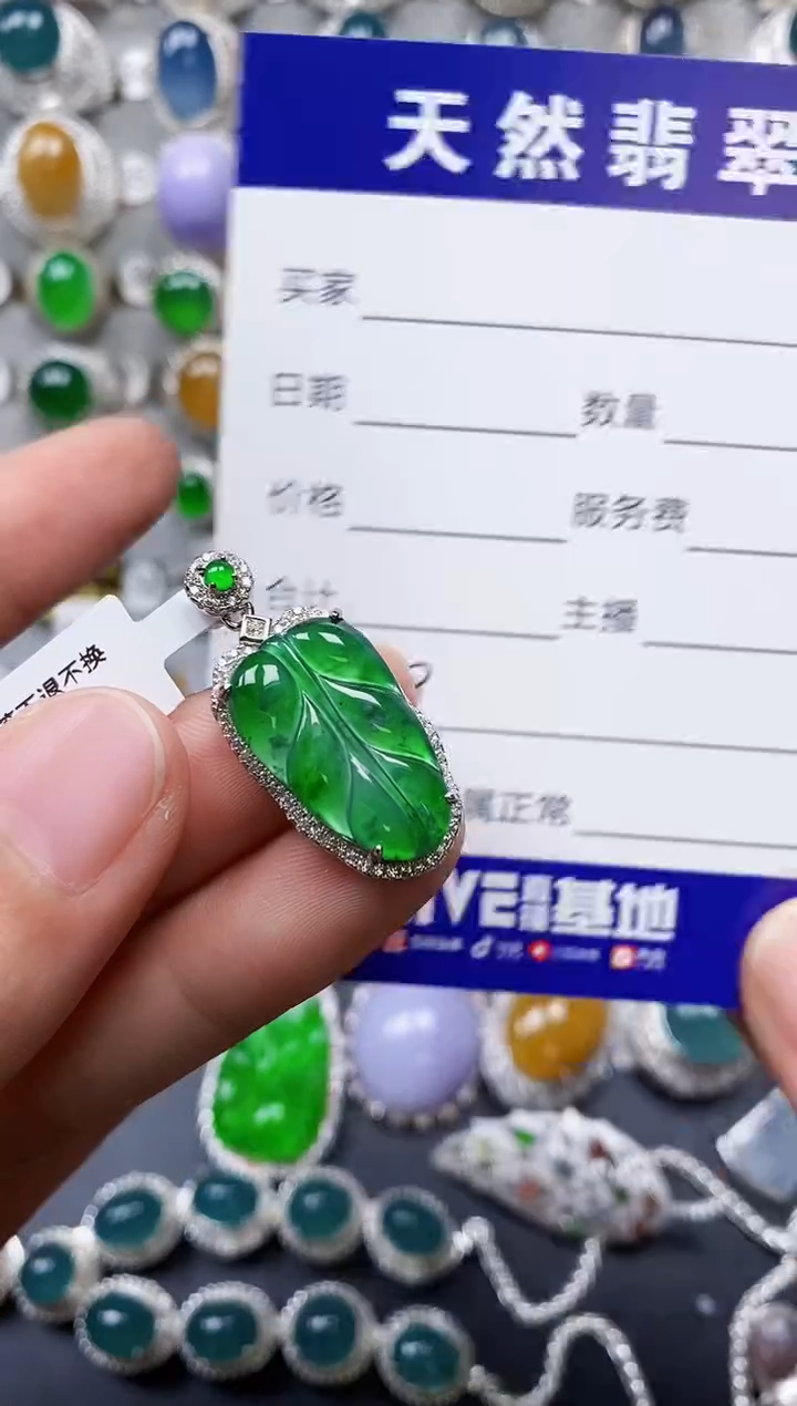 【闪购商品】翡翠颈饰银S925镶嵌0189