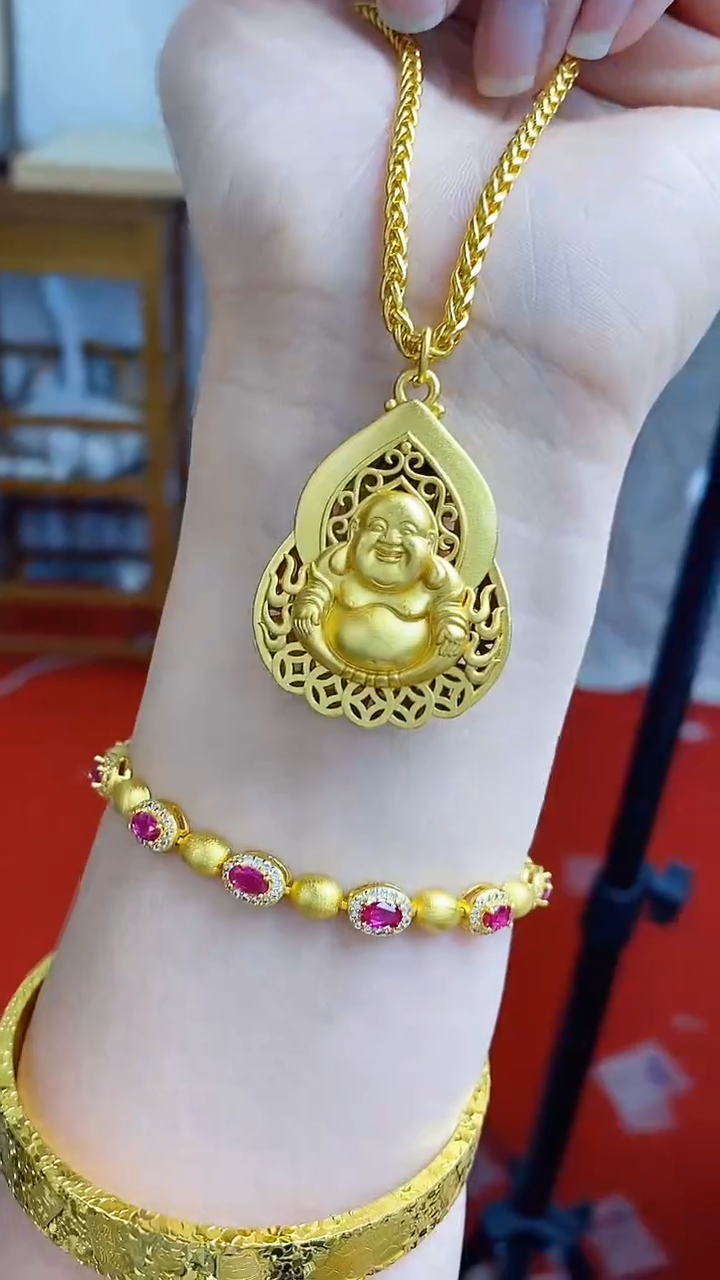 合金无098笑脸佛公吊坠