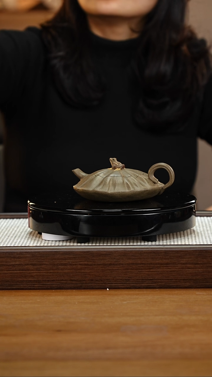 【闪购商品】紫砂茶壶青段荷瓢壶 130cc
