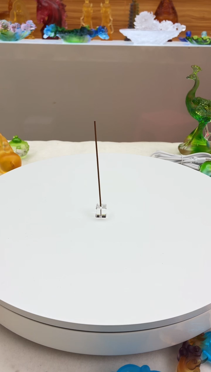 手工艺品琉璃白色六方体小香插