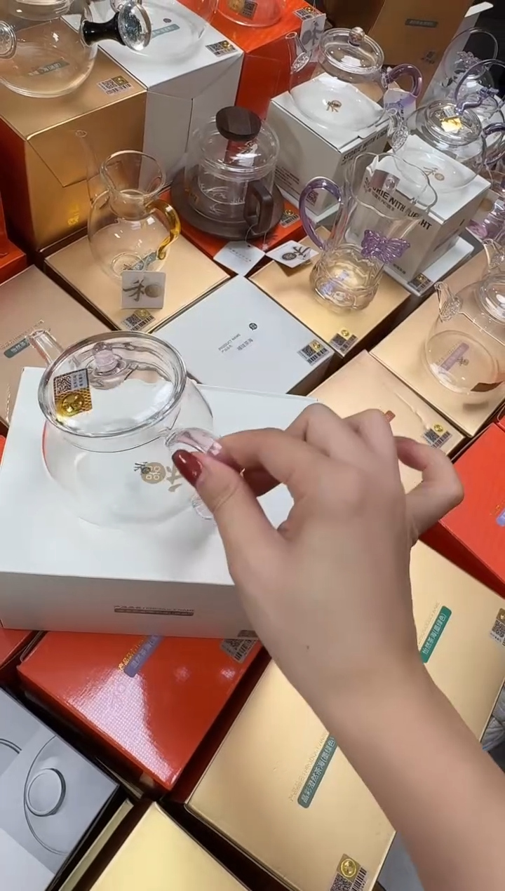 @@禾器晶彩青云壶浅粉色