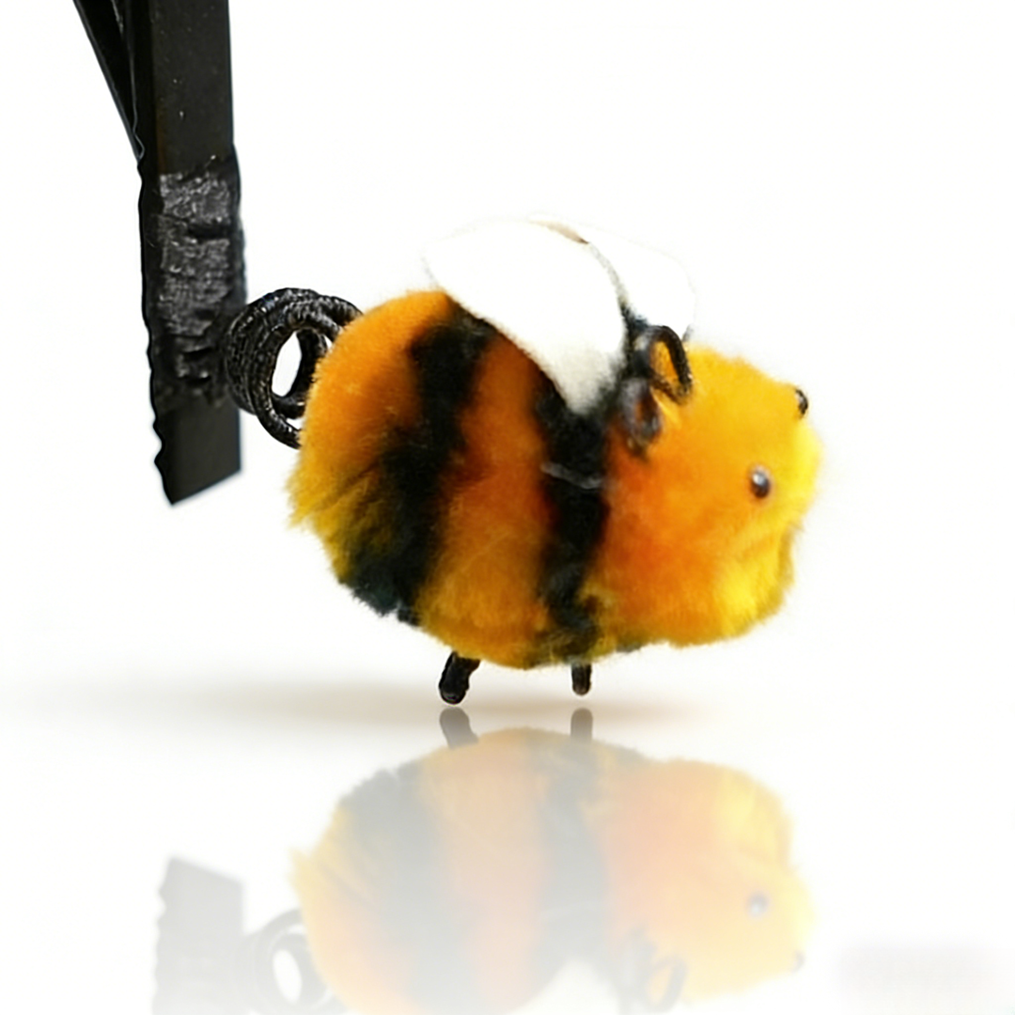 【定制发饰】胖绒小蜜蜂发夹中国非遗绒花动物发夹