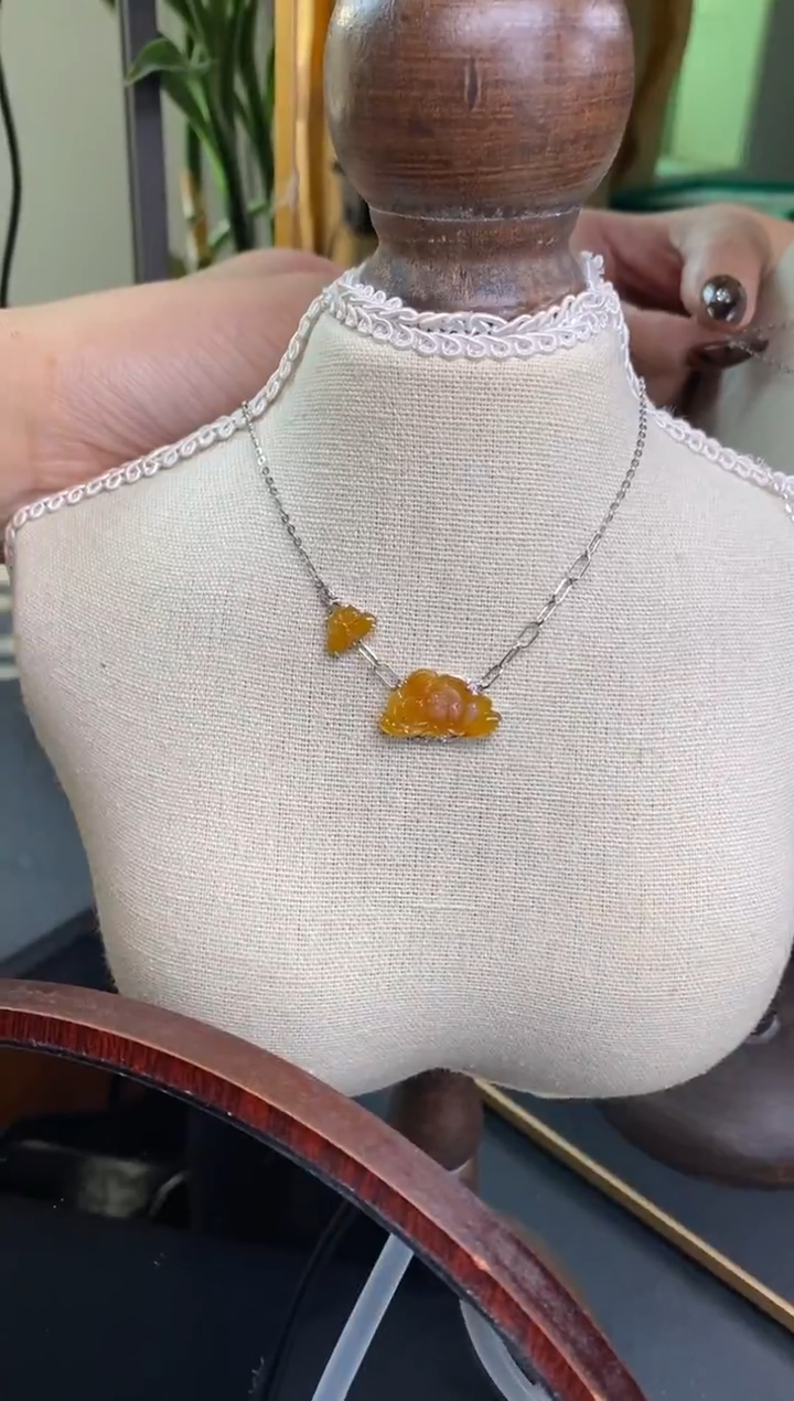 颈饰18K金镶嵌翡翠12566