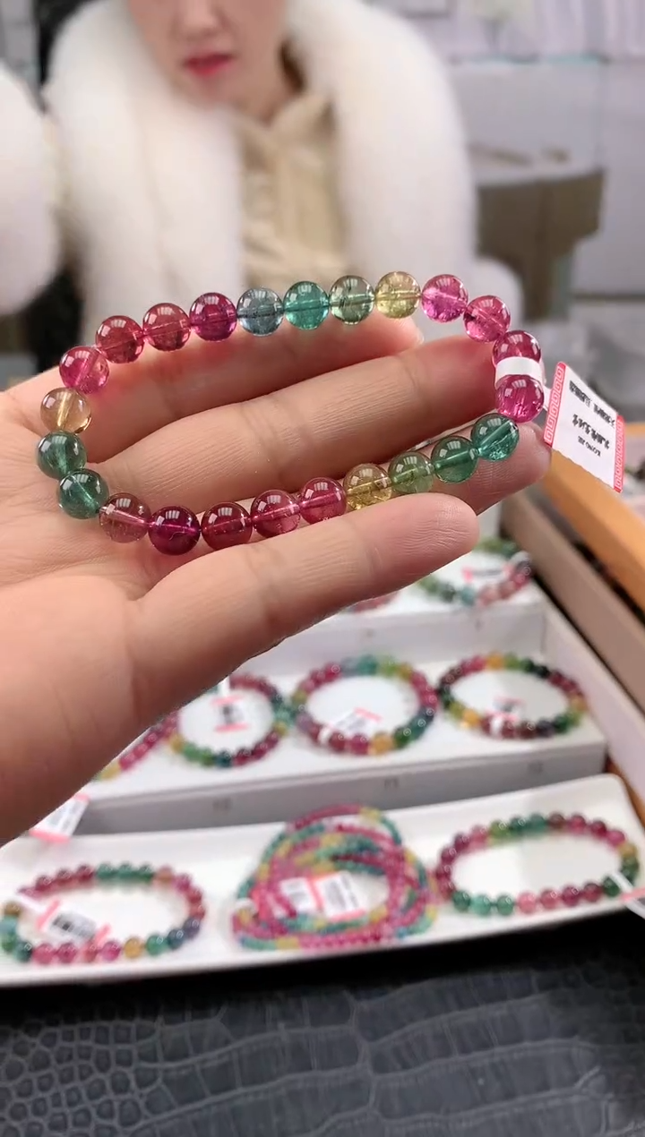 【闪购商品】碧玺手串未镶嵌多样性发一条