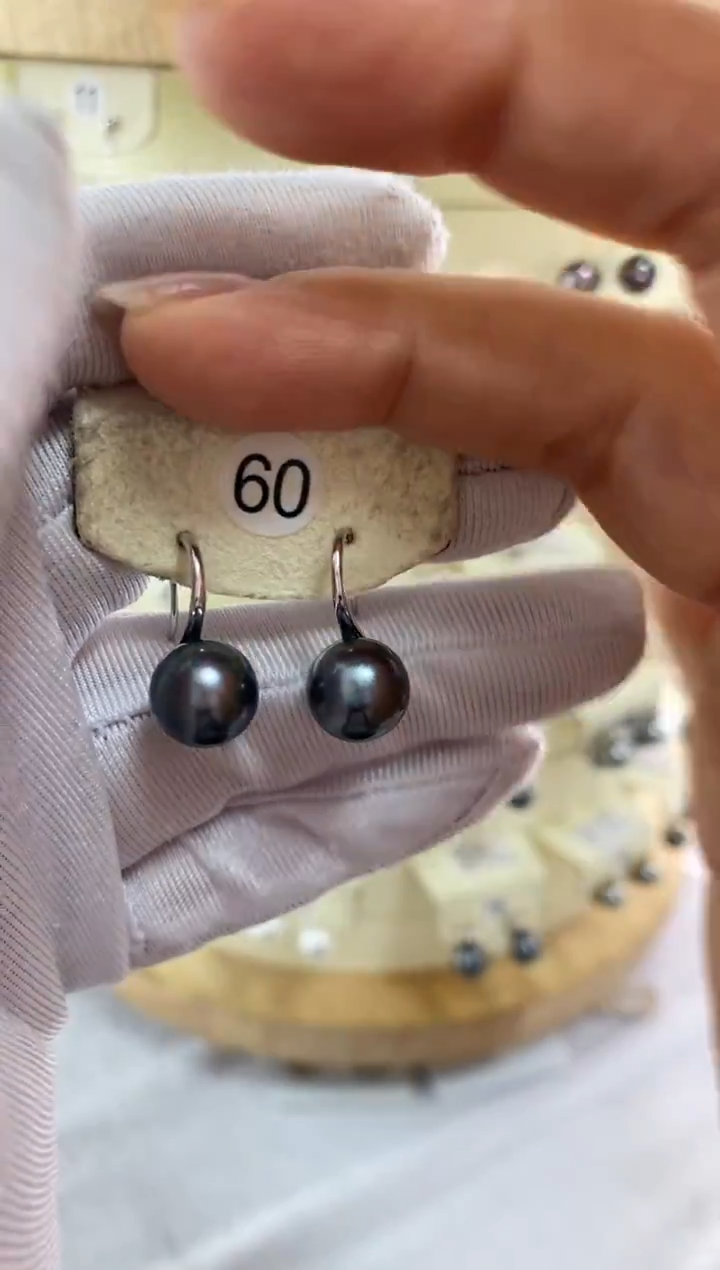 银S925镶嵌耳饰海水珍珠1