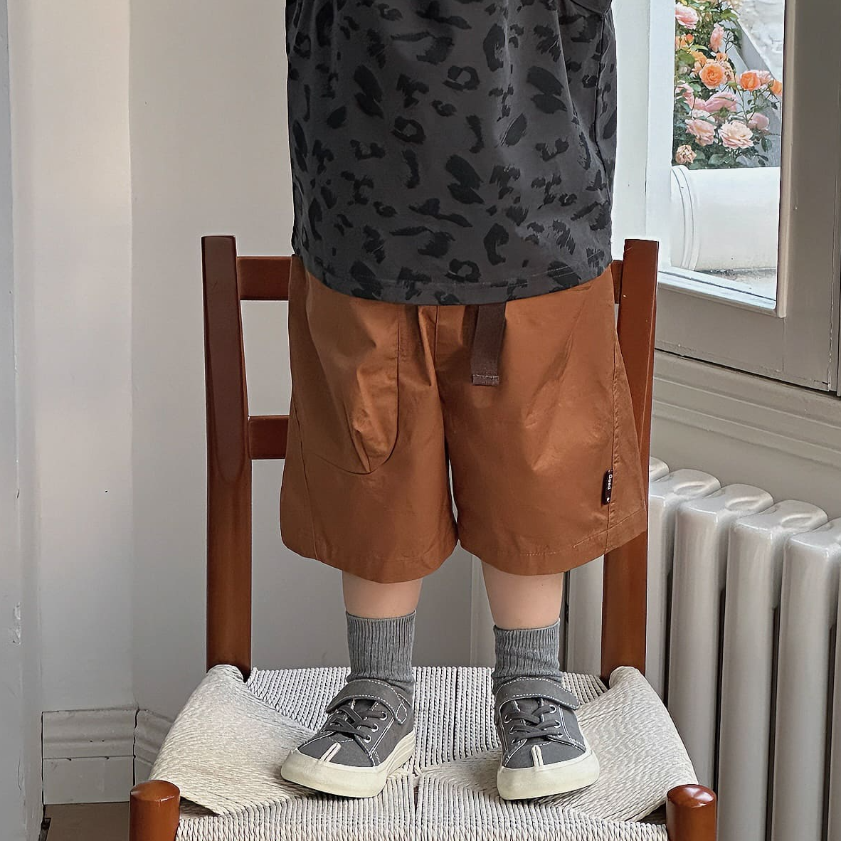 现货【夏日气息】男童韩版大口袋日系工装裤夏季洋气休闲百搭CZ5X55