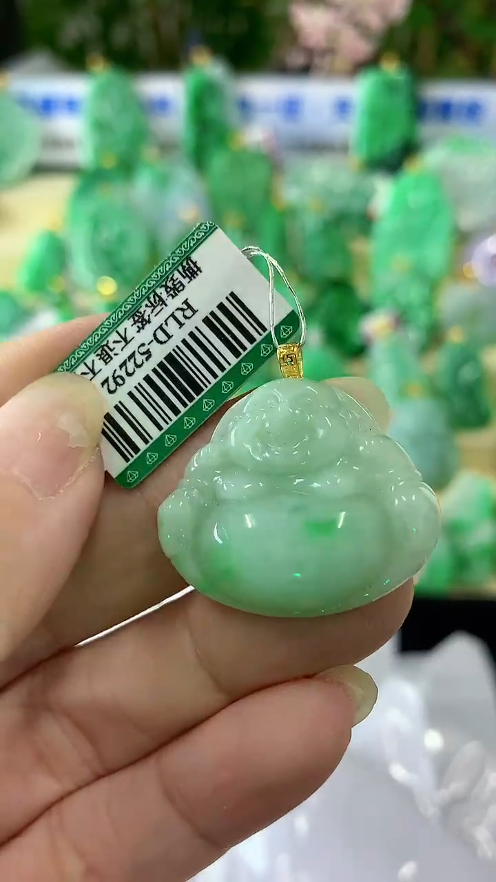 【闪购商品】翡翠颈饰18K金镶嵌挂件