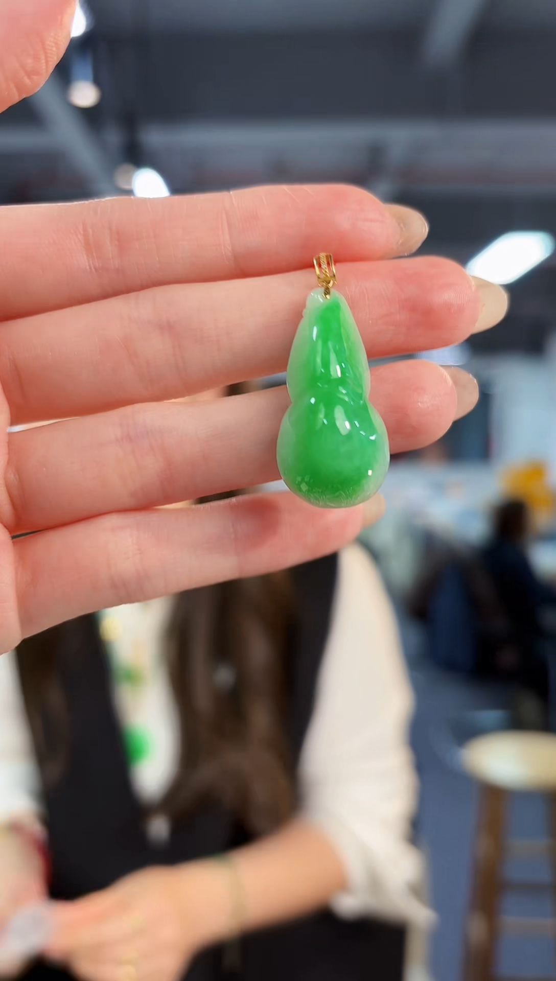 【闪购商品】翡翠颈饰18K金镶嵌缅料A货/支持复检/一件