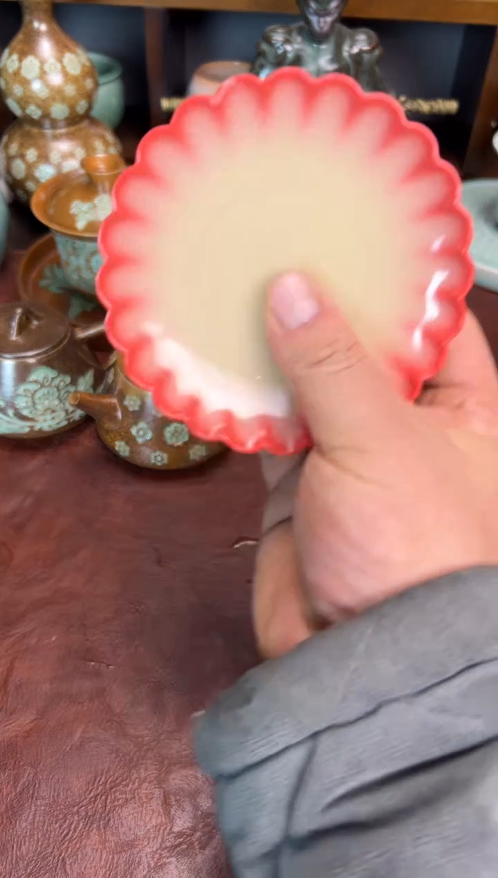 【闪购商品】杯龙泉窑红粉佳人杯垫