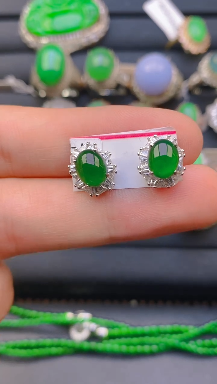 【闪购商品】翡翠戒指银S925镶嵌天然A货翡翠1