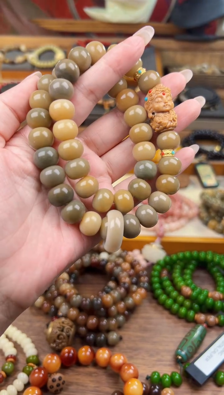 【闪购商品】菩提根/象牙果手串青芒度母双圈