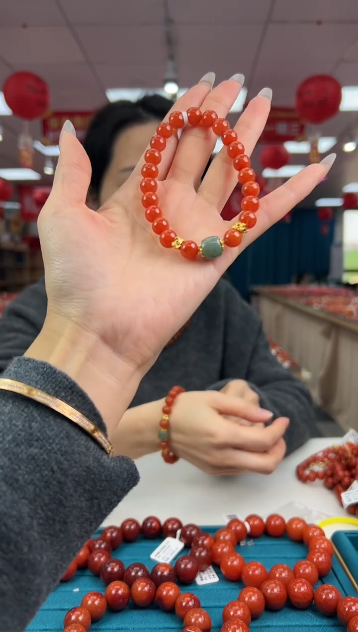 【闪购商品】南红玛瑙手串未镶嵌1.22-（多样式）