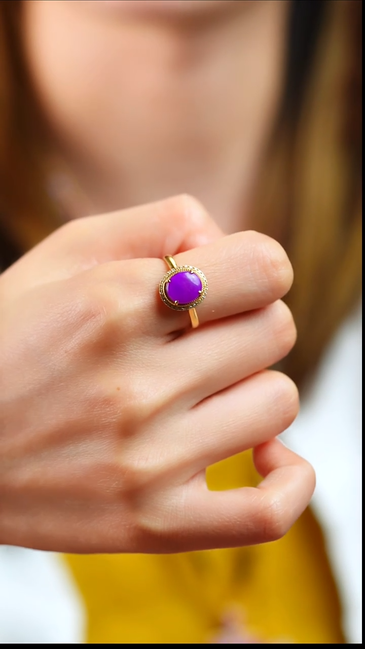 苏纪石（舒俱来）18K金镶嵌戒指1