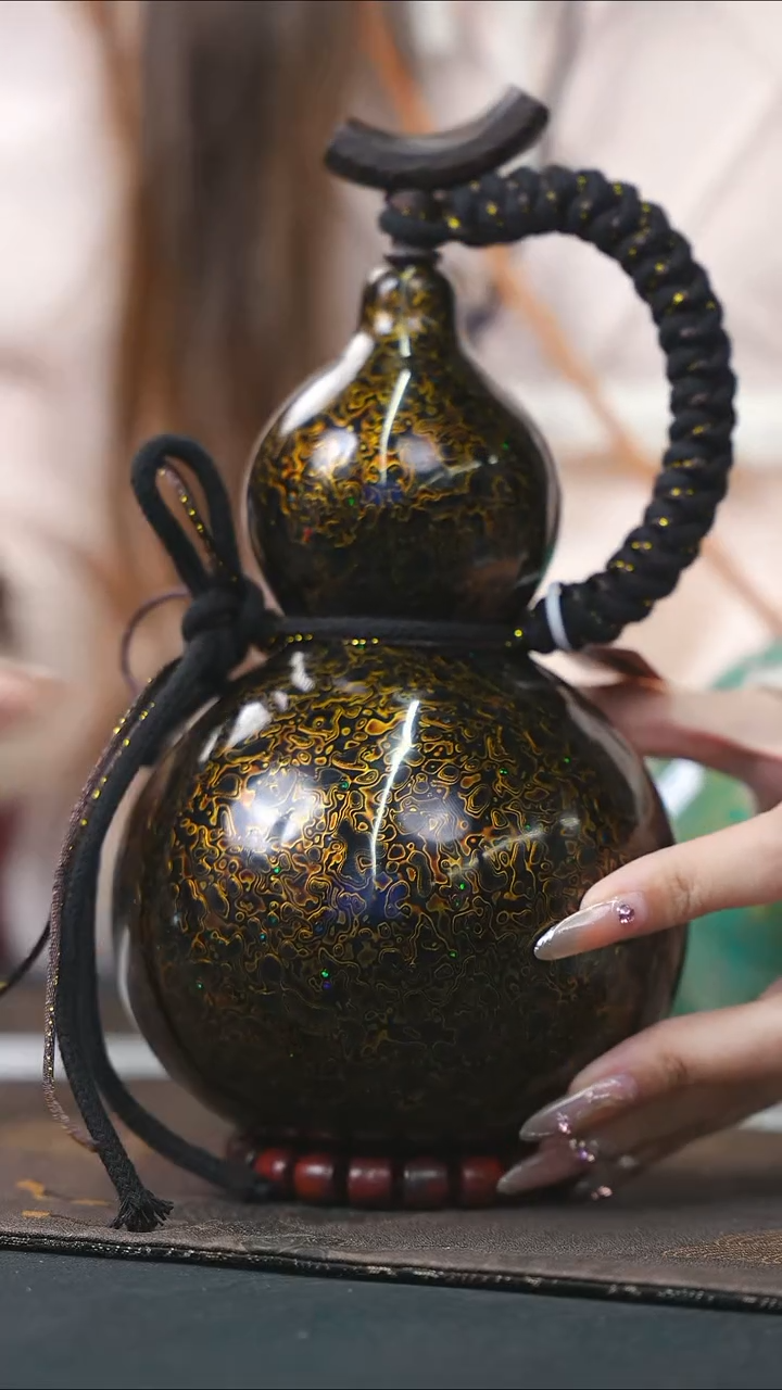 【闪购商品】WQ216漆艺酒葫芦不包手串及旋转底座