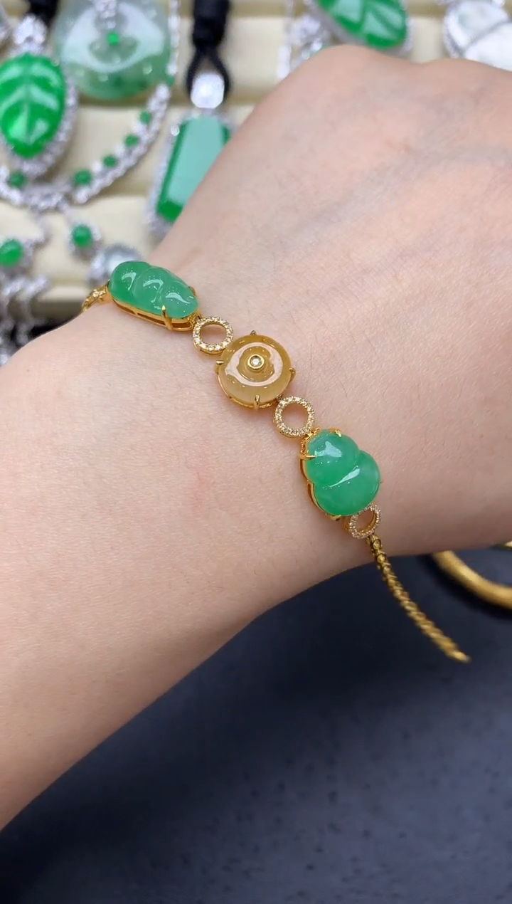 未镶嵌手链翡翠478-中国好珍宝