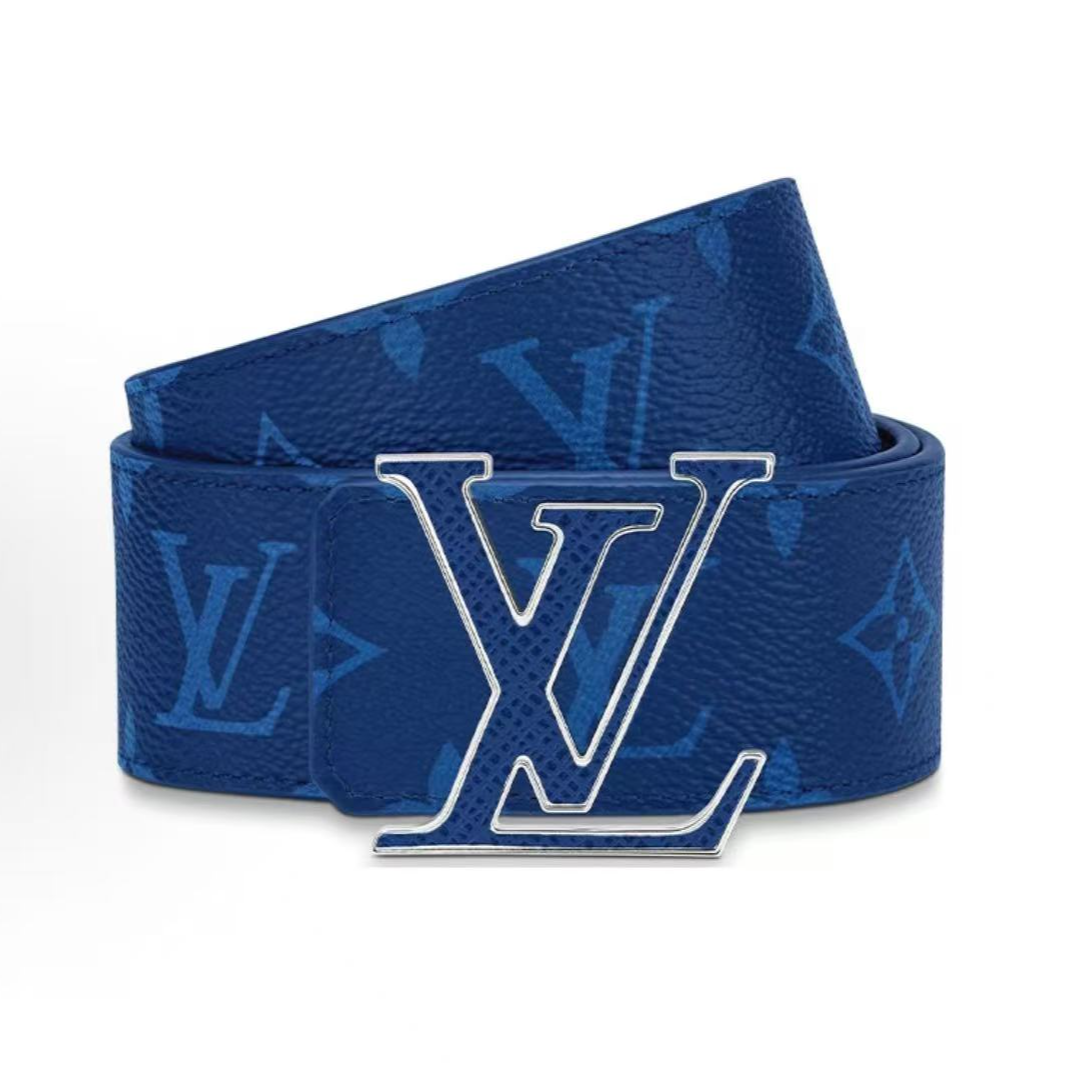 未使用 LouisVuitton/路易威登 LV蓝老花腰带/D5 110码