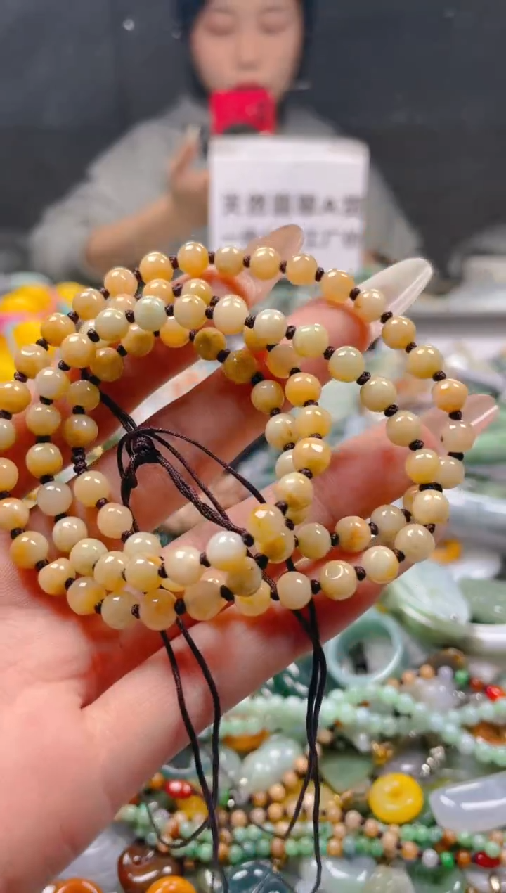 【闪购商品】翡翠颈饰未镶嵌6-7MM/N/翡翠A货一图一物