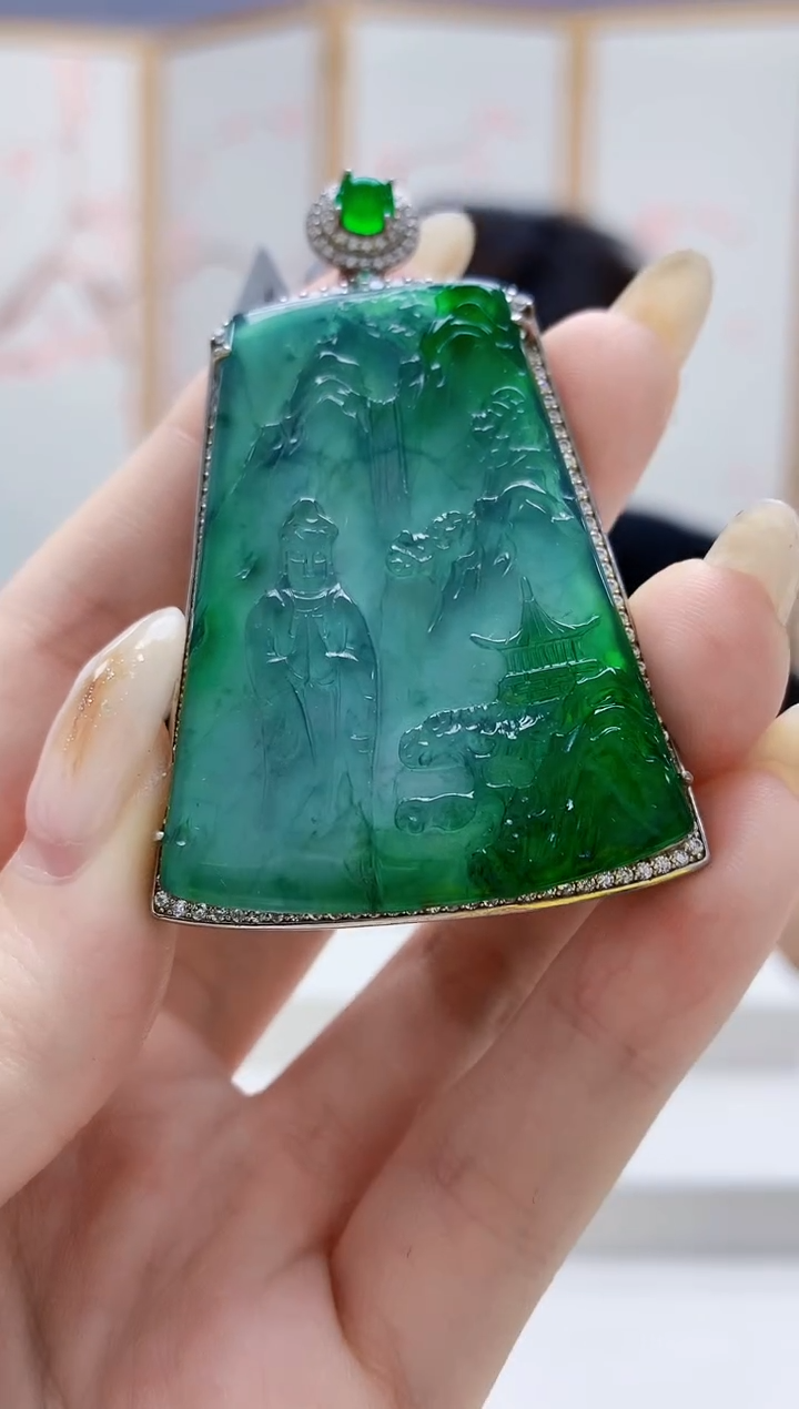 未镶嵌定制翡翠5145jw-毛货挂件149