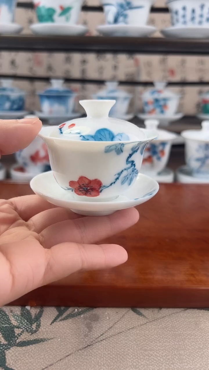 全品山茶花80ml三才盖碗