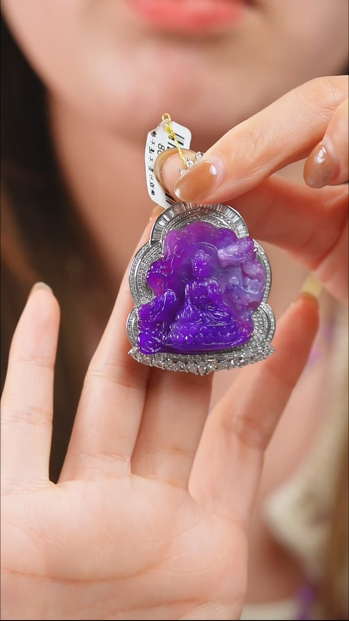 苏纪石（舒俱来）18K金镶嵌吊坠(不含链)76