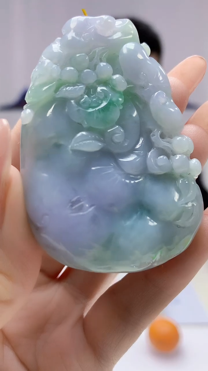 【闪购商品】定制翡翠未镶嵌5153DD-毛货挂件1