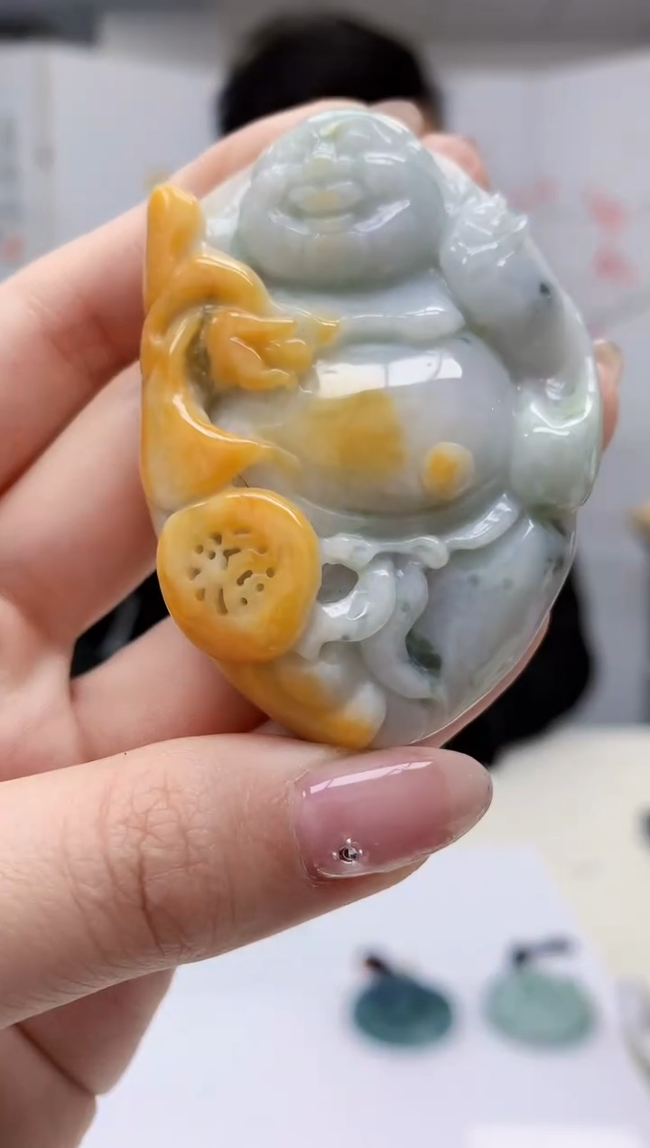 【闪购商品】定制翡翠未镶嵌1502jw-毛货挂件7