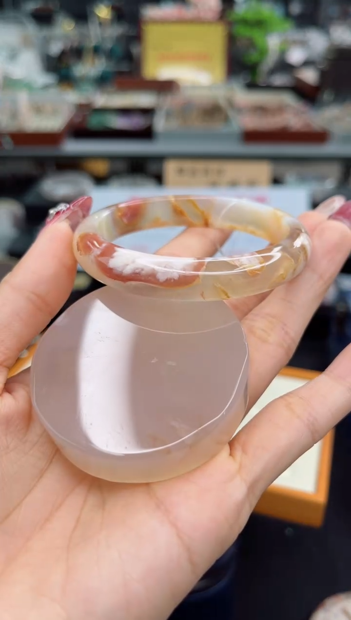 【闪购商品】石英质玉手镯未镶嵌56圈口（赠品镯心）6234275