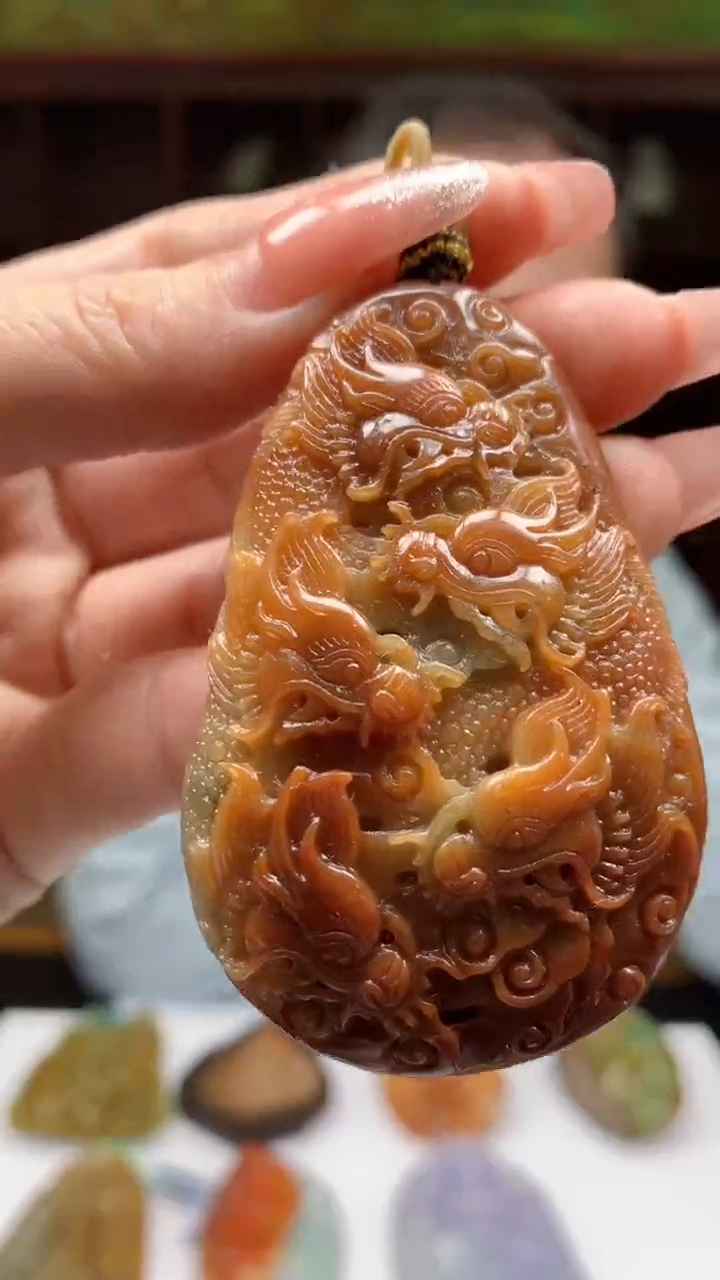 【闪购商品】定制翡翠未镶嵌1081ry-毛货挂件35