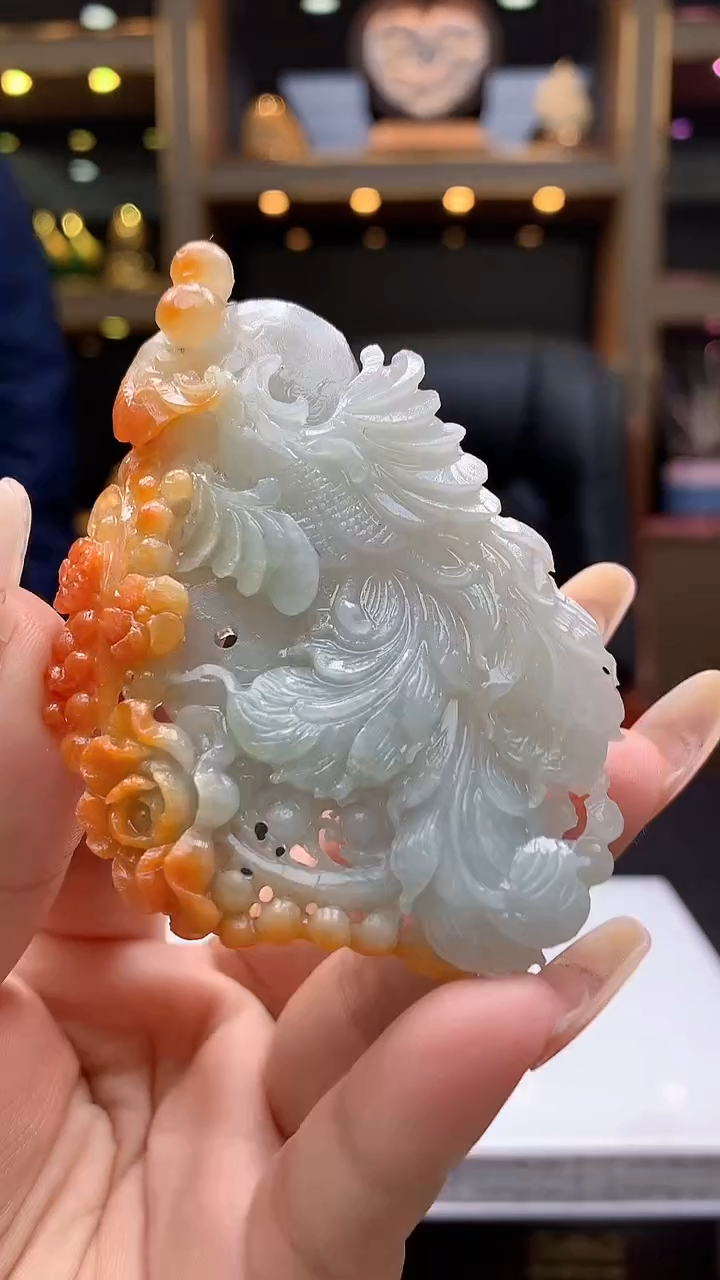 【闪购商品】定制翡翠未镶嵌1018xx-毛货挂件24