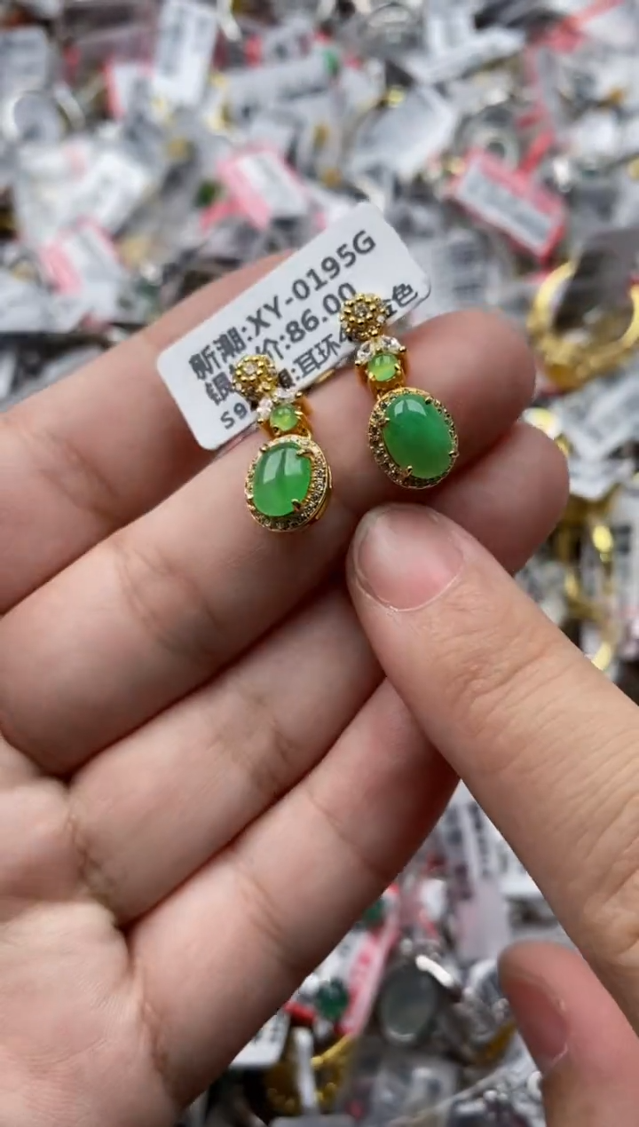 【闪购商品】翡翠戒指银S925镶嵌444444---4