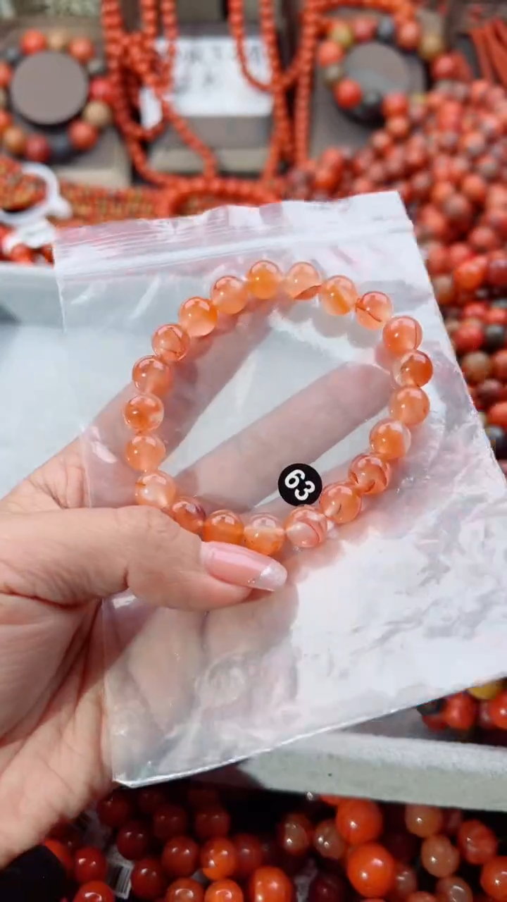 南红玛瑙未镶嵌手串9+