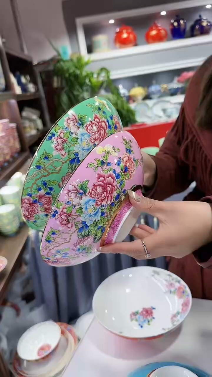 【闪购商品】瓷片8英寸元宝盘2个景德镇陶瓷