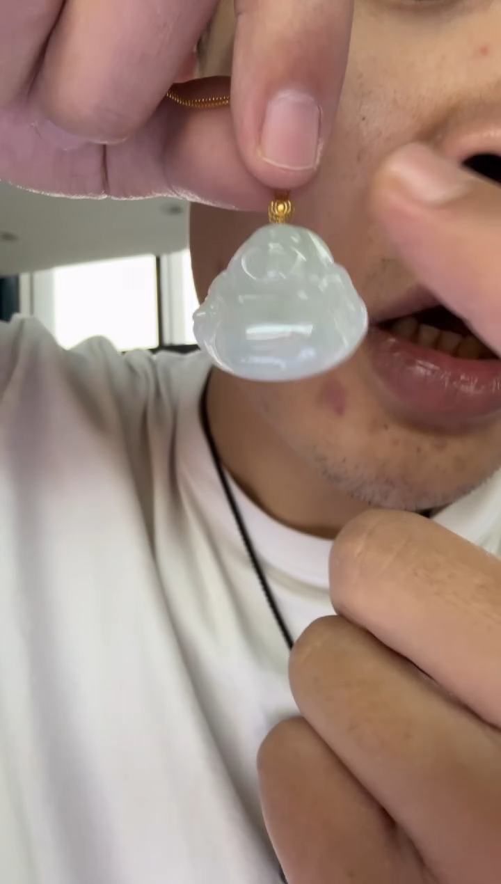 【闪购商品】翡翠颈饰18K金镶嵌A货翡翠佛公吊坠 多样性