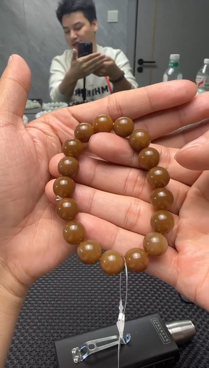 未镶嵌手串和田玉若羌糖手串卡12