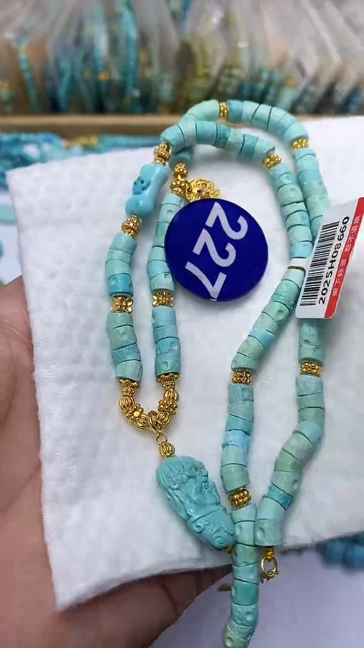 【闪购商品】绿松石项链银S925镶嵌227