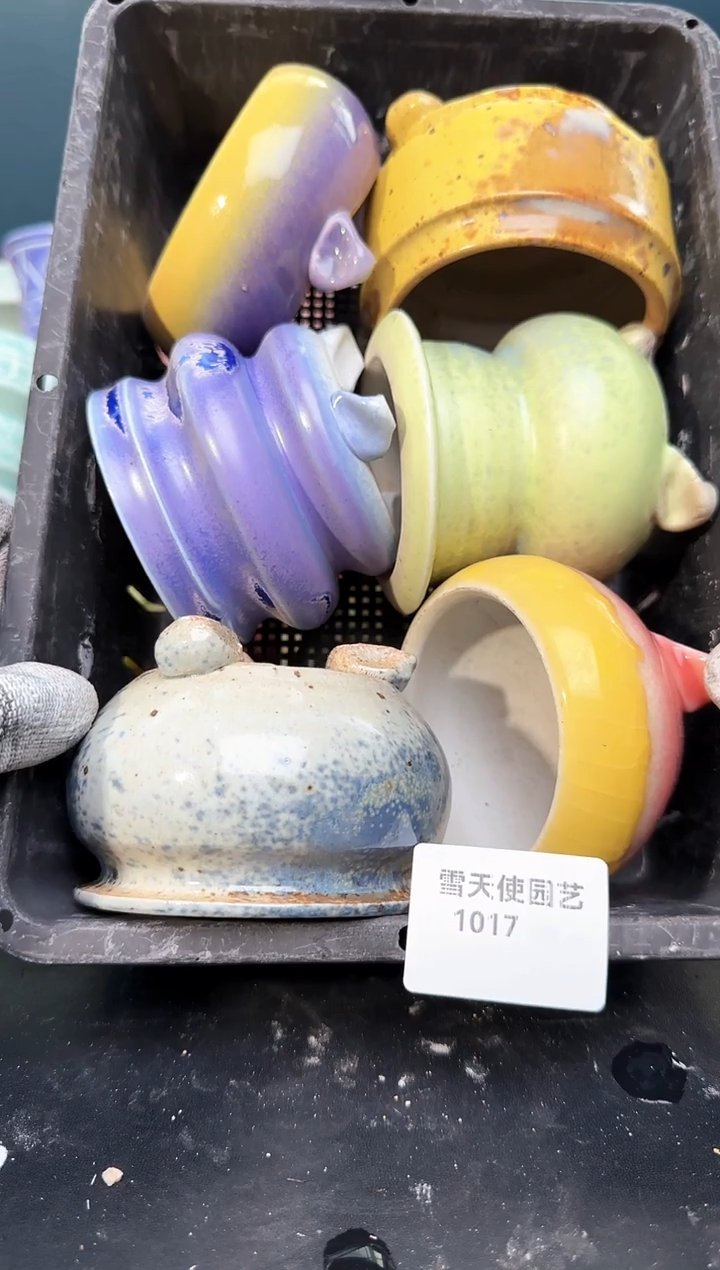 10 17 小水墨盆 6个 默认微瑕