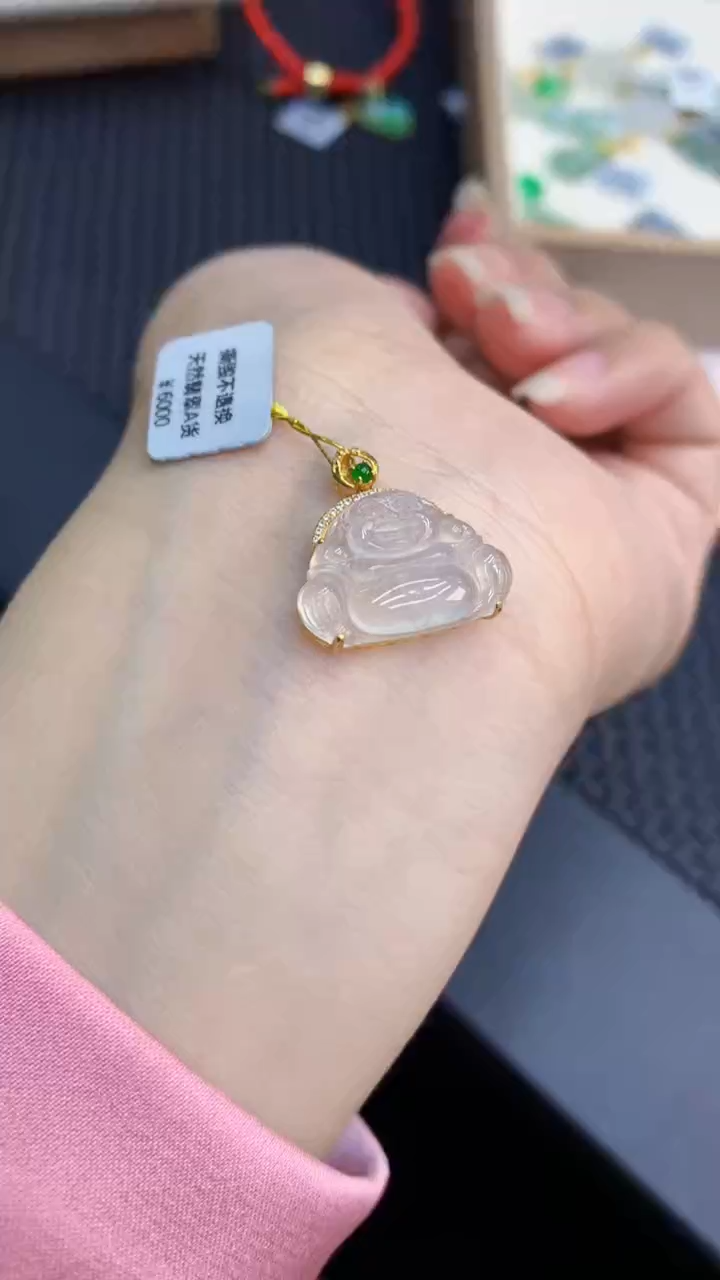 【闪购商品】翡翠颈饰18K金镶嵌            8