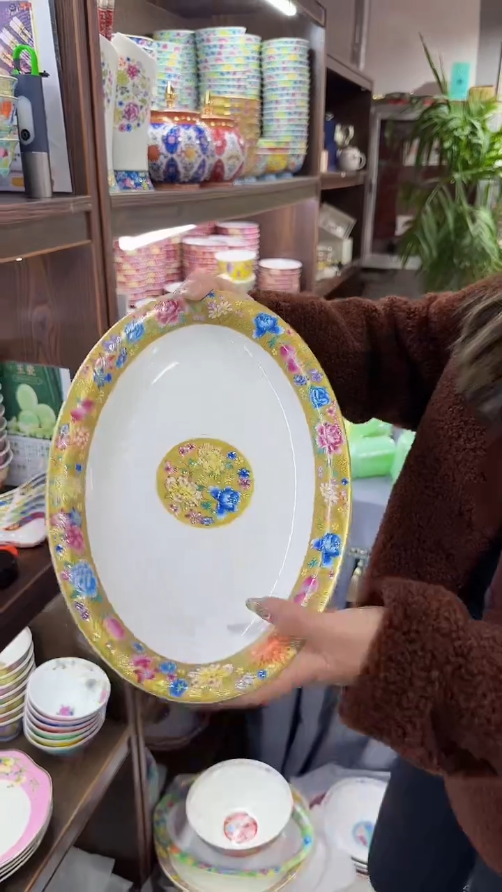 【闪购商品】瓷片12英寸鱼盘1个景德镇陶瓷