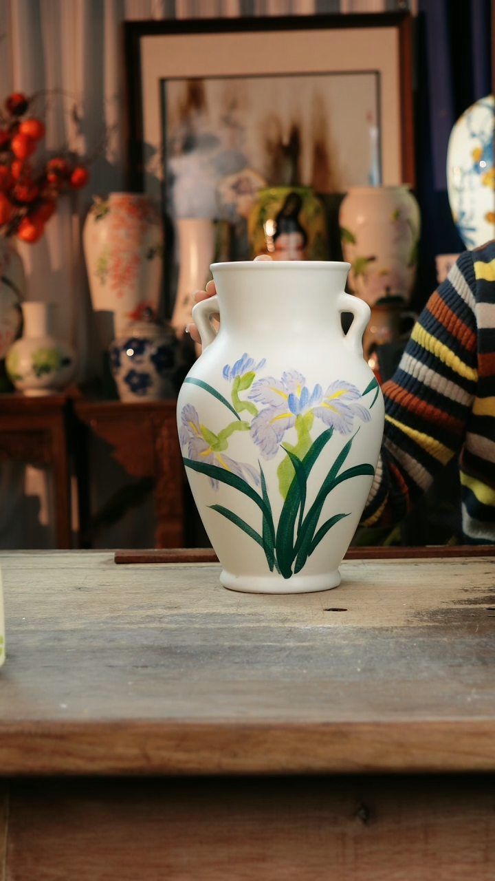 【闪购商品】瓷片景德镇纯手工釉下彩精品花瓶