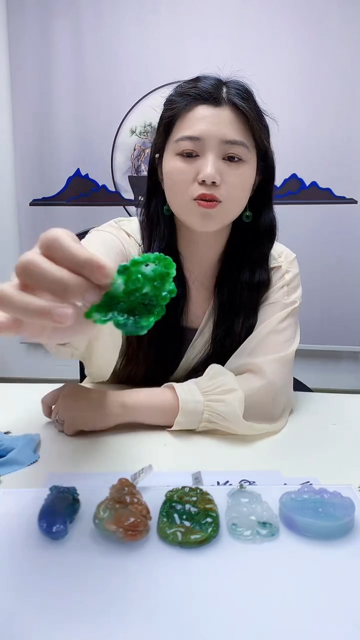 定制翡翠未镶嵌0405DD-毛货挂件