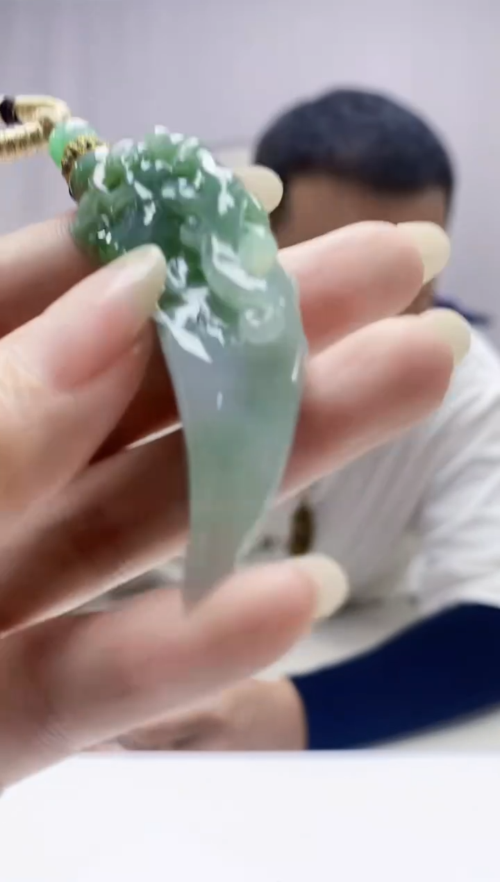 定制翡翠未镶嵌4898DD-毛货挂件124