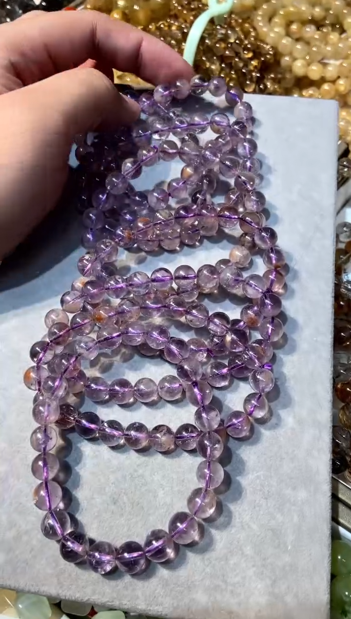 【闪购商品】水晶352-未镶嵌梦幻紫幽灵8mm多样性发其一