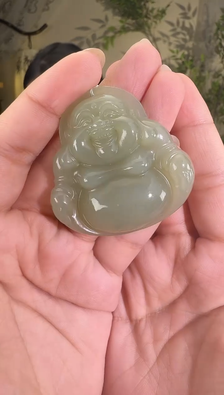 和田玉未镶嵌颈饰45佛公